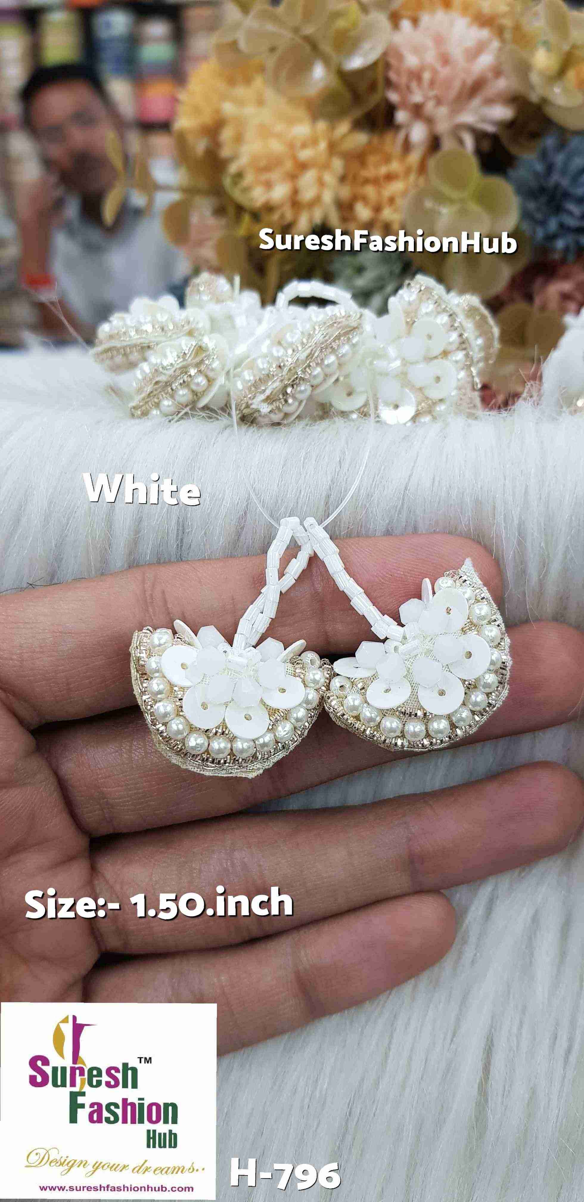 Frosty White Crystal Tassels