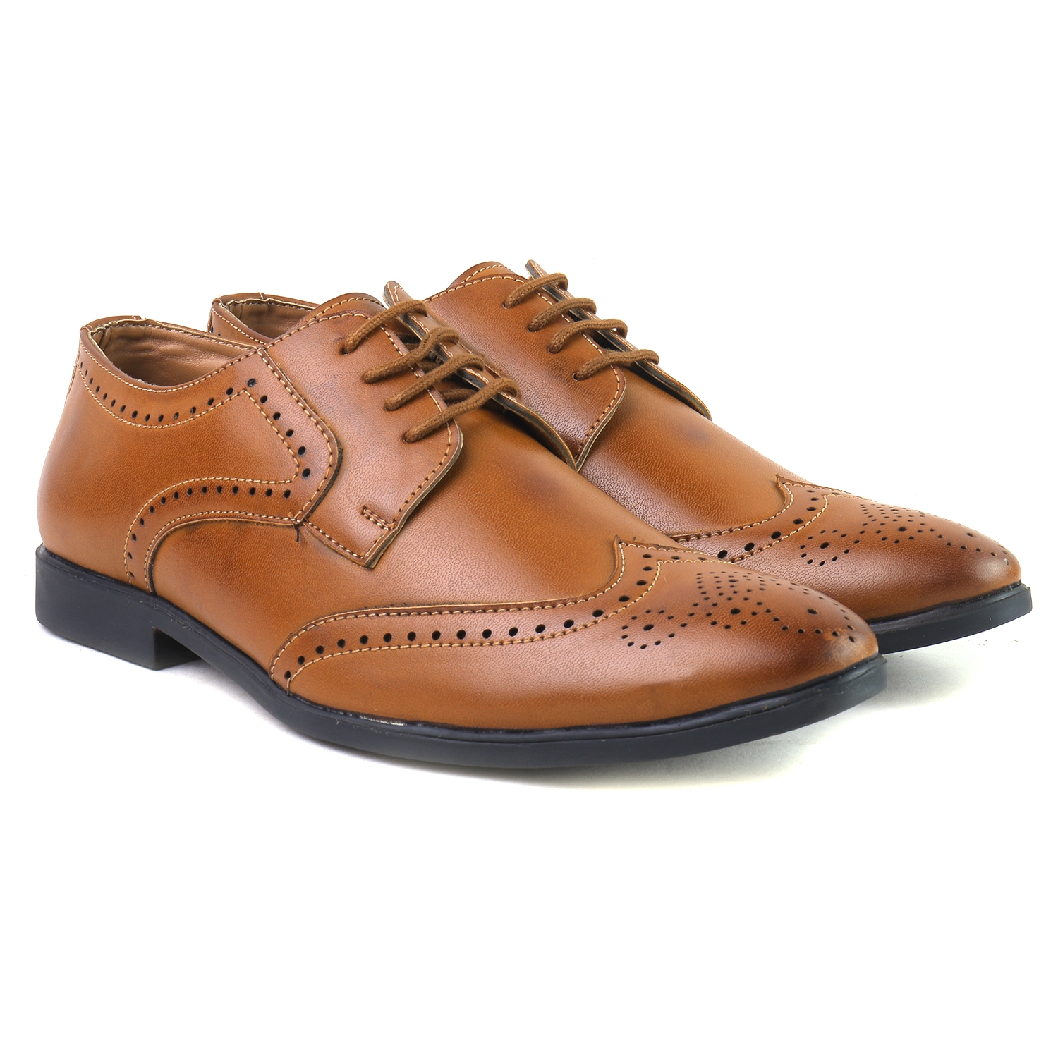 BRATVA | J10 1501 Mens Casual Office Corporate Evening Dress Brogue Shoes for Men in colour Black|Brown|Tan|Cherry 0