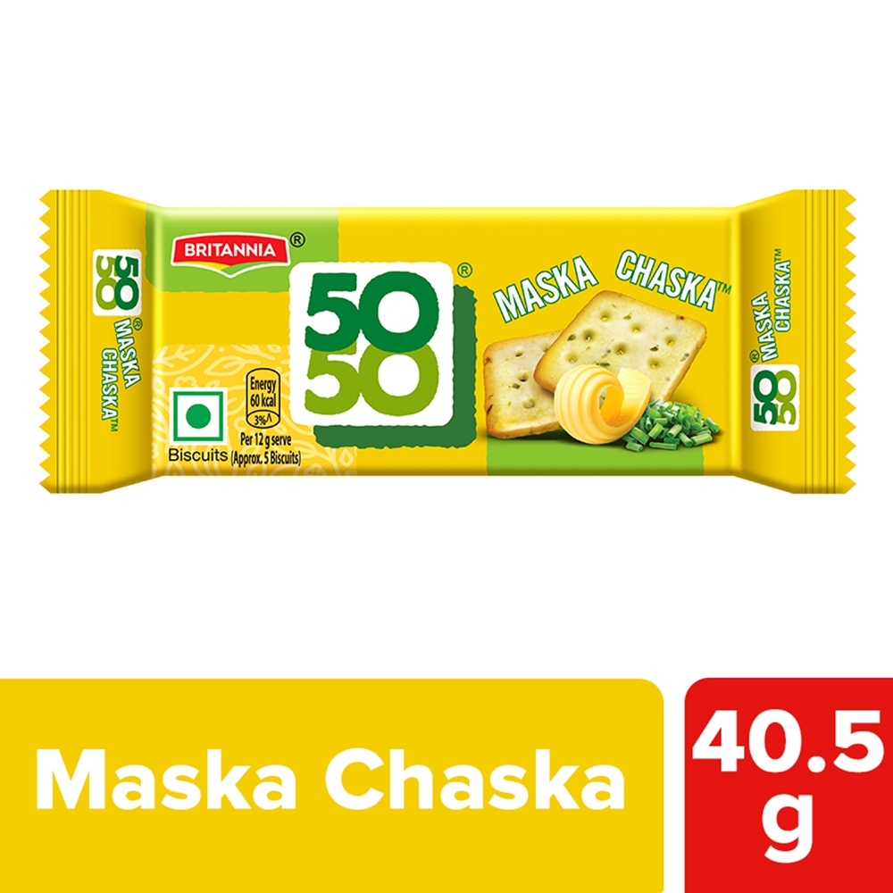 Britannia 50-50 Maska Chaska Biscuits 40.5 G