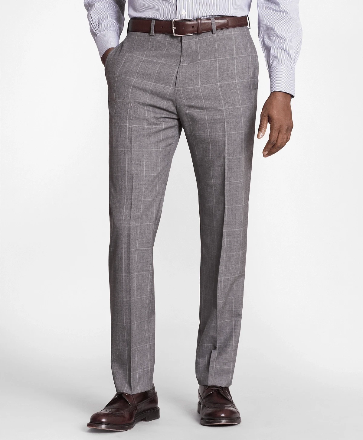 Brooks Brothers | Regular Fit Widowpane Patterned Trouser
