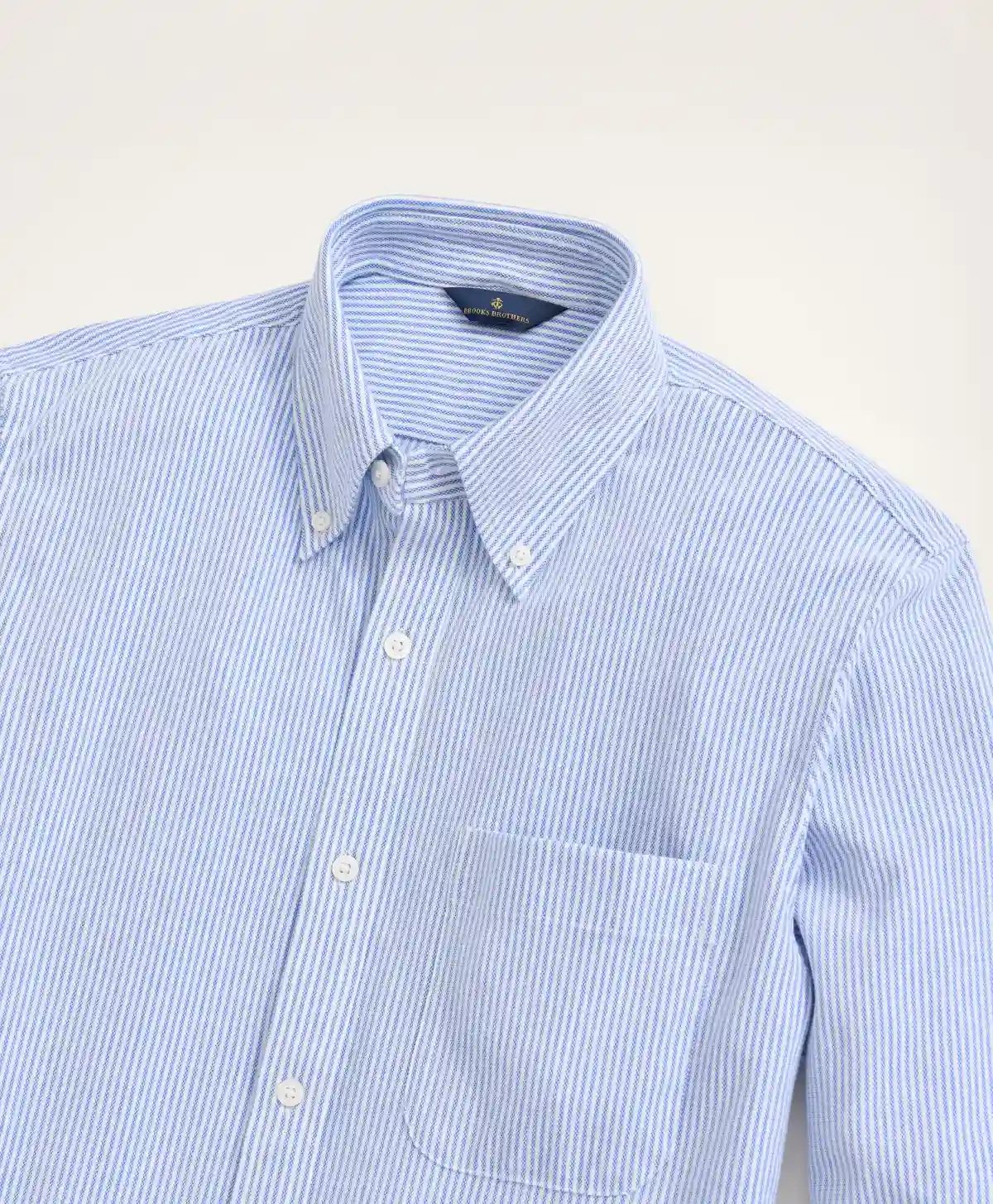 Knitted Pique Cotton Polo Button-Down Collar Striped Regular Fit Sport Shirt