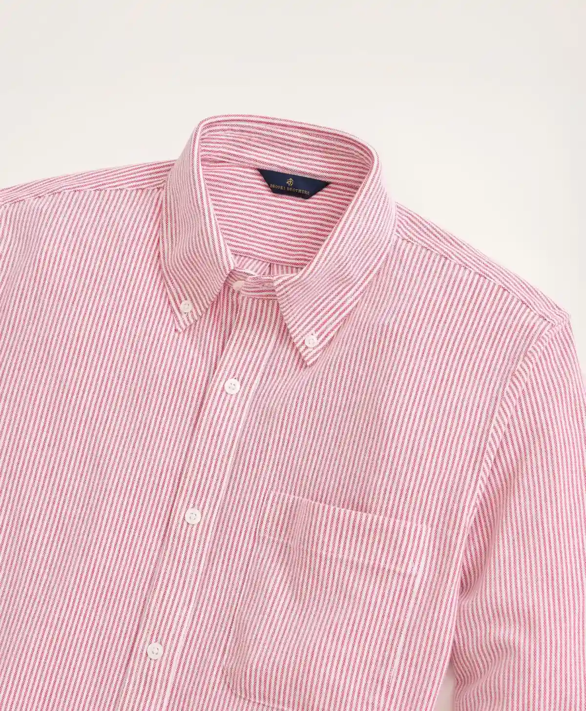 Knitted Pique Cotton Polo Button-Down Collar Striped Regular Fit Sport Shirt