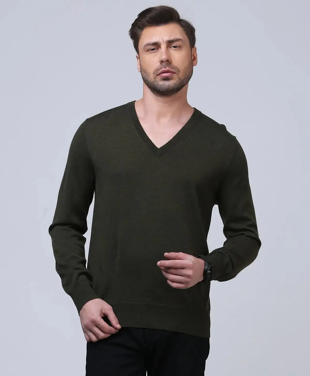 Brooks Brothers | CoreMmerino Wool V Neck sweater with Logo