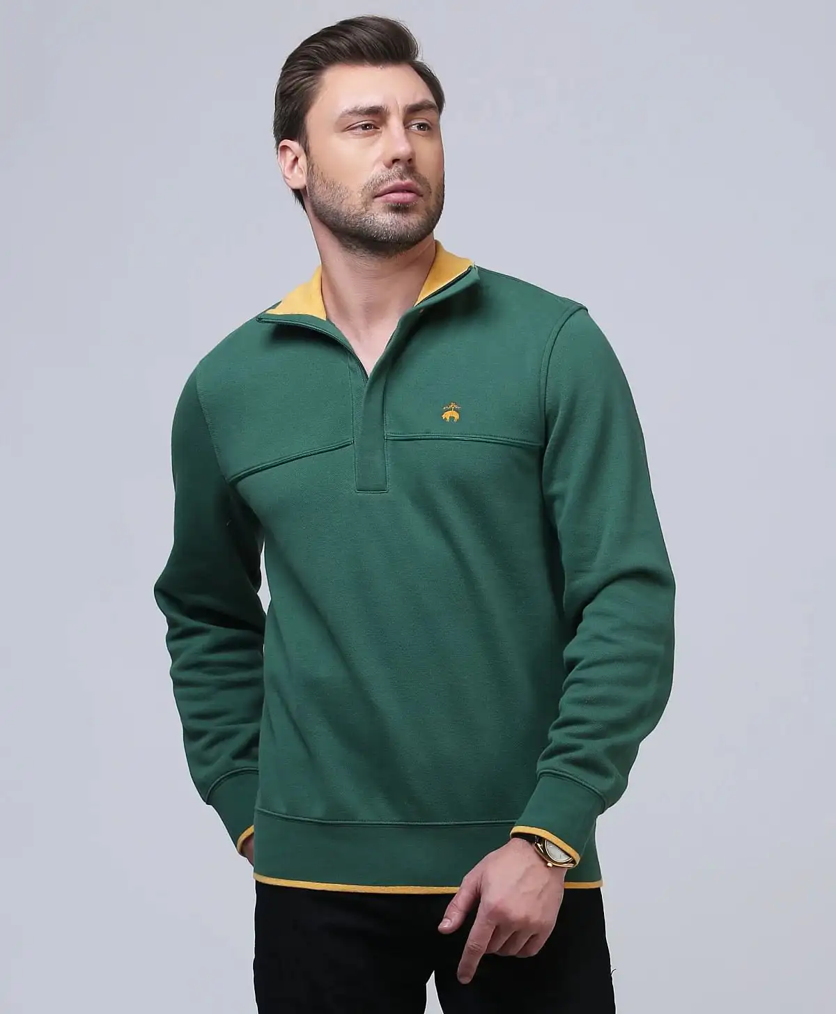 Brooks Brothers | Double face rib Half Zip