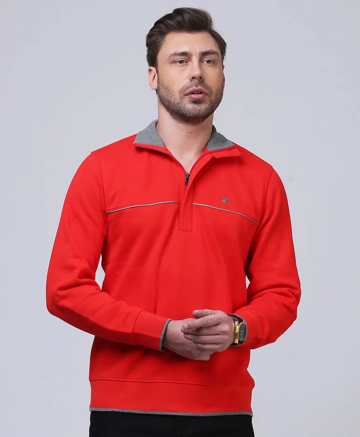 Brooks Brothers | Double face rib Half Zip
