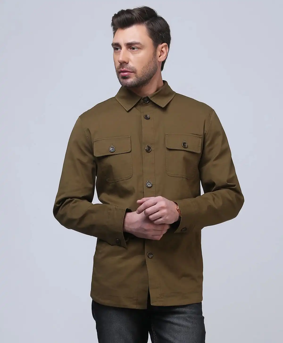 Brooks Brothers | Cotton Twill Flannel Lined Shirt Jacket