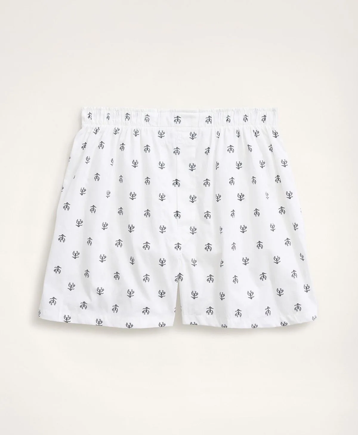Brooks Brothers | White Fleece Print Boxers