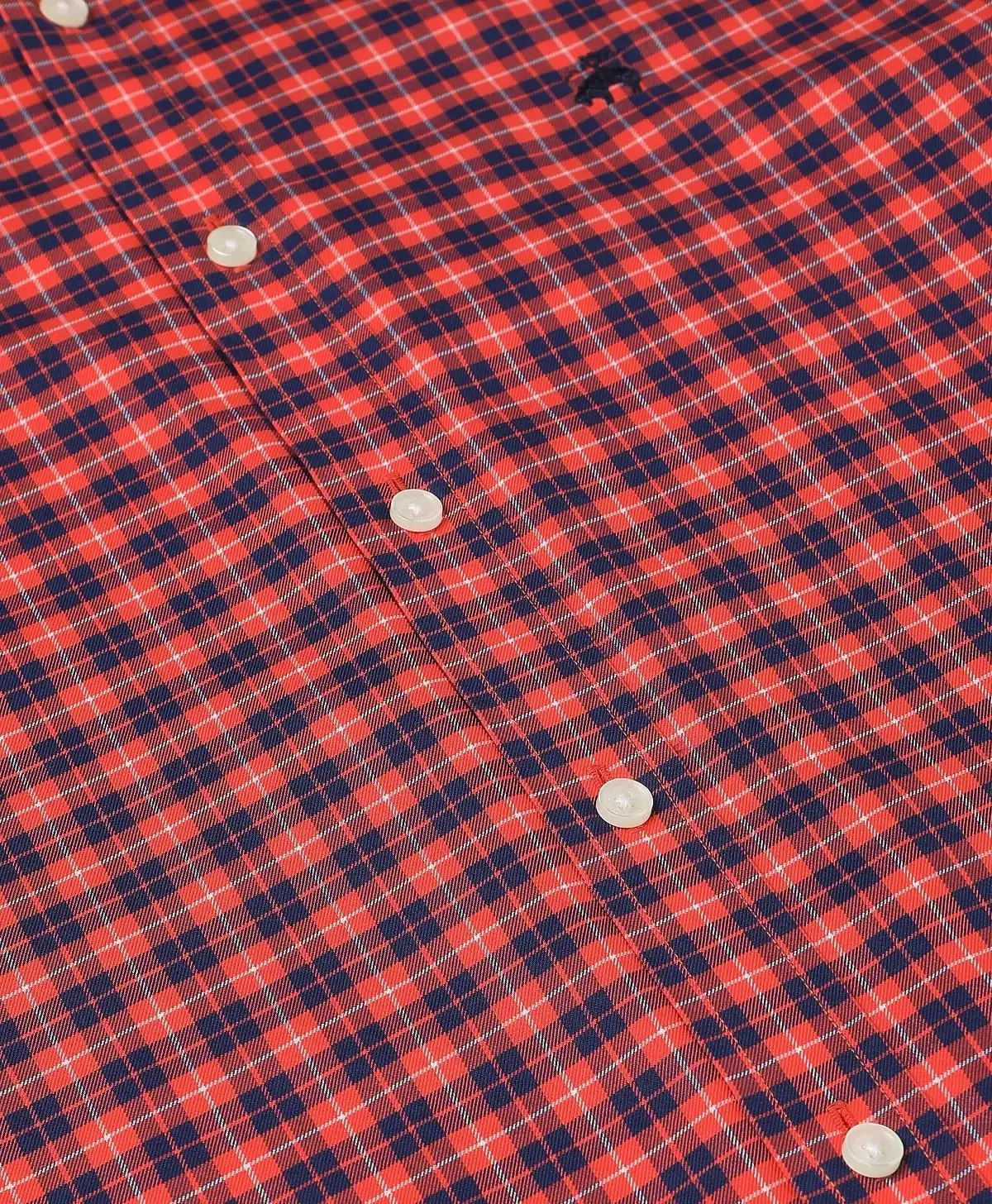 Non-Iron Twill Polo Button-Down Collar Tartan Regular Fit Sport Shirt
