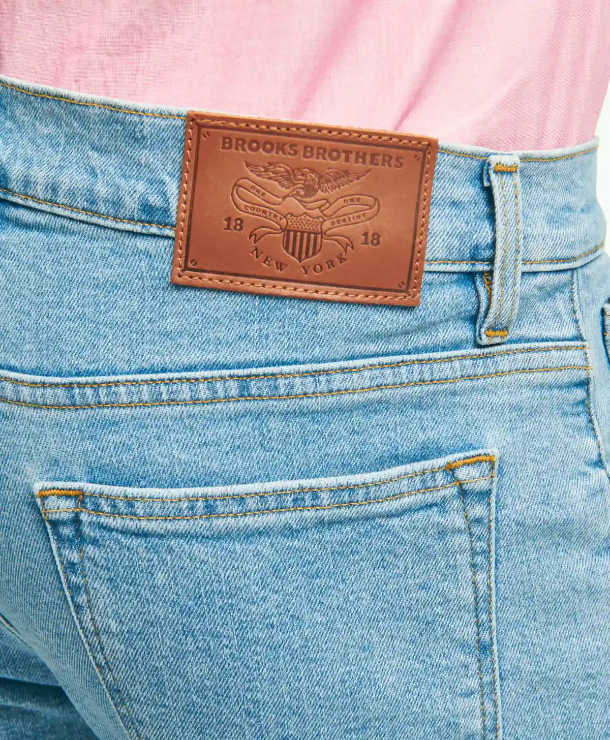 Solid Straight Fit Denim | Brooks Brothers India Website