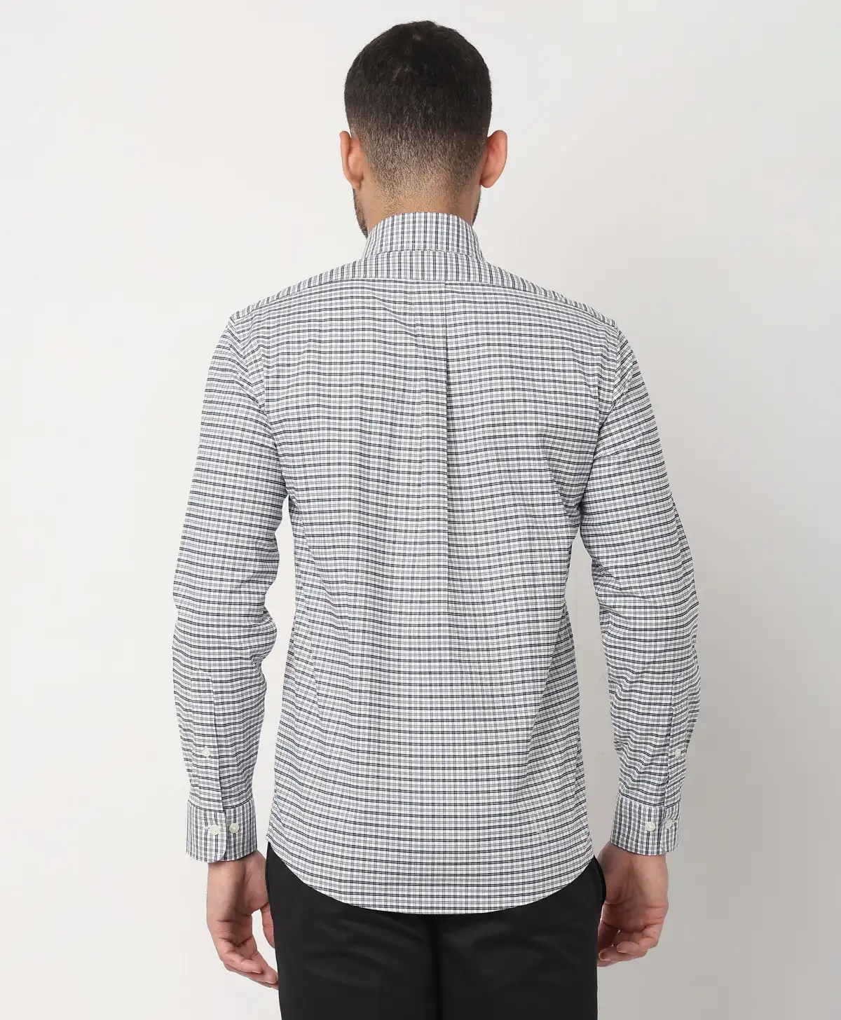 Non-Iron Oxford Polo Button-Down Collar Mini Graph Checks Regular Fit Sport Shirt