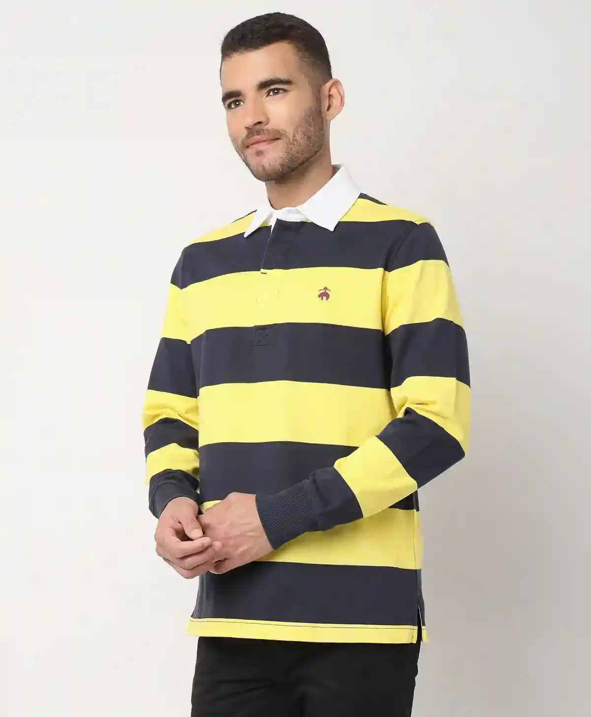 Rugby Striped Regular Fit Polo T-Shirt | Brooks Brothers India Website