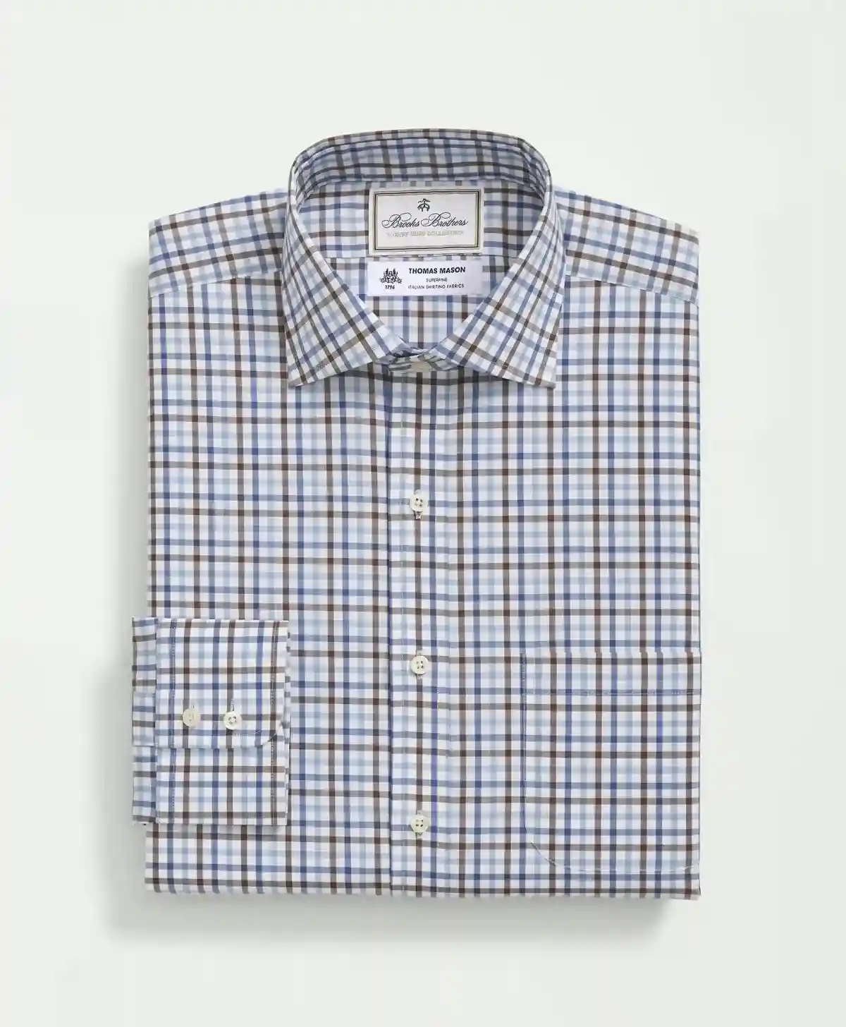 Luxury Thomas Mason Checked Regular Fit Dress Shirt | Brooks