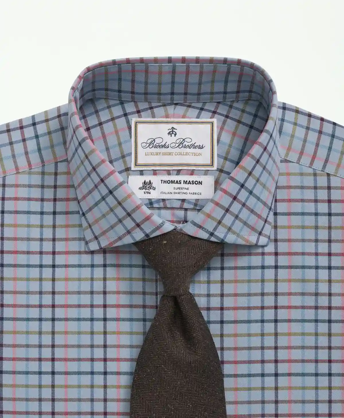 Luxury Thomas Mason Checked Regular Fit Dress Shirt | Brooks