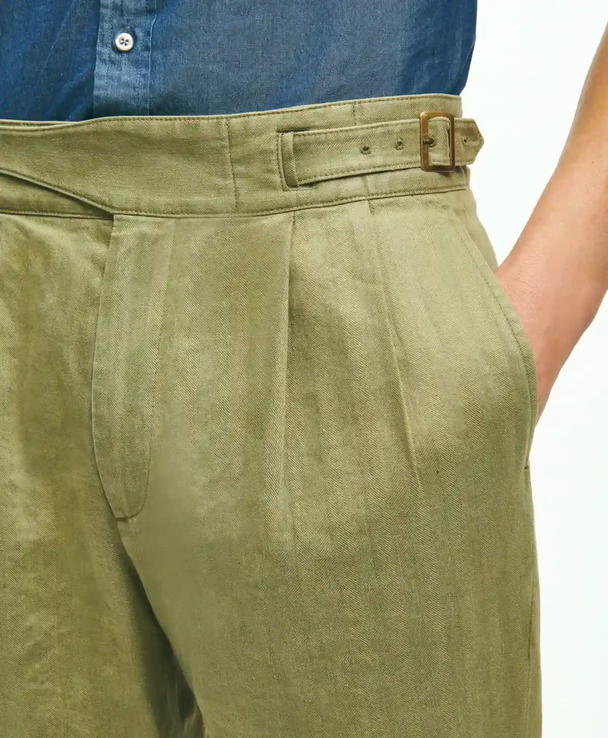 Linen Solid Regular Fit Ghurka | Brooks Brothers India Website