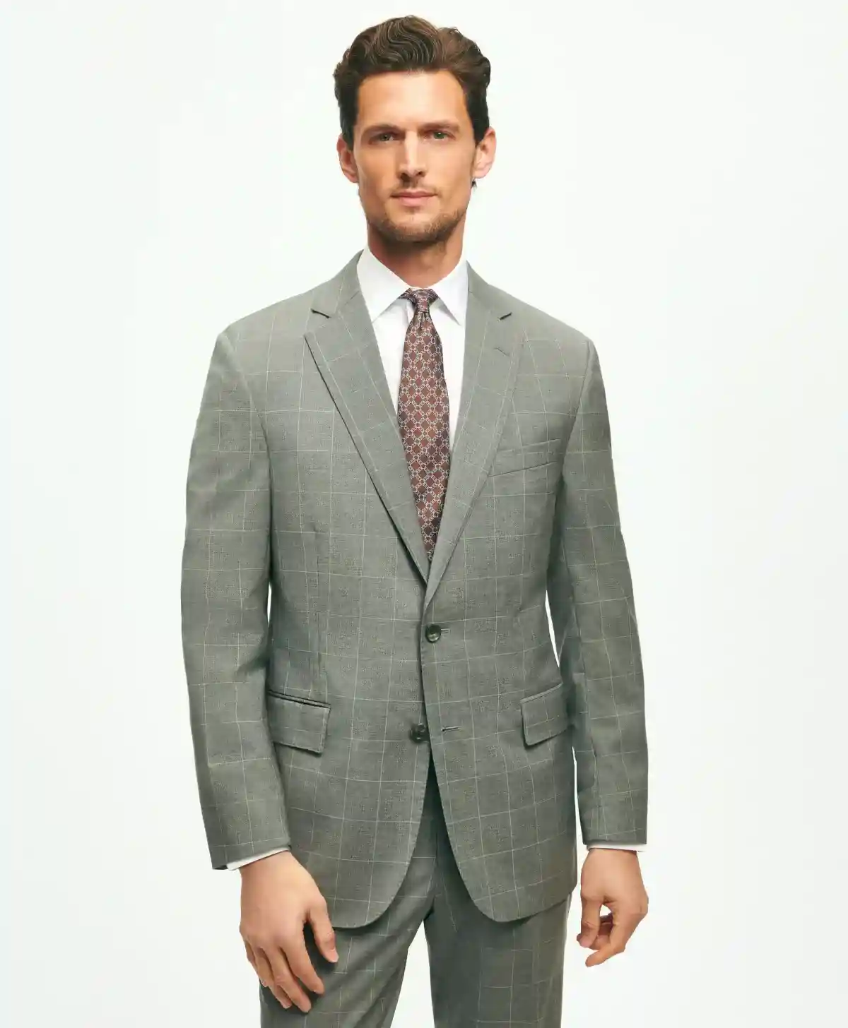 1818 Windowpane Notch Lapel Regular Fit Suit