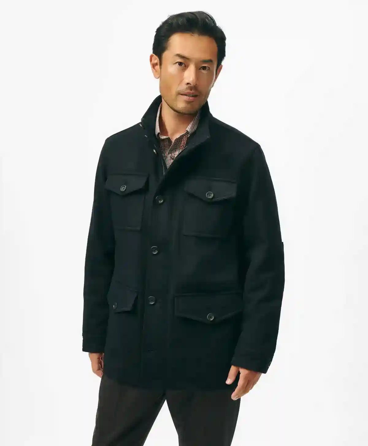 Loro Piana Solid Regular Fit Field Jacket | Brooks Brothers India