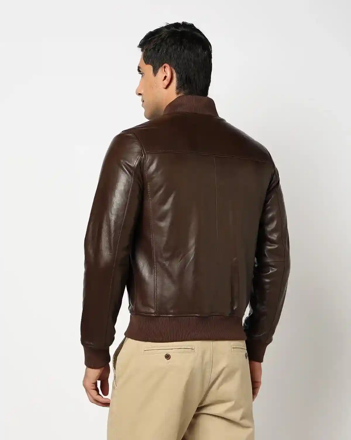 Brooks Brothers Leather Bomber Jacket | Brooks Brothers India Website