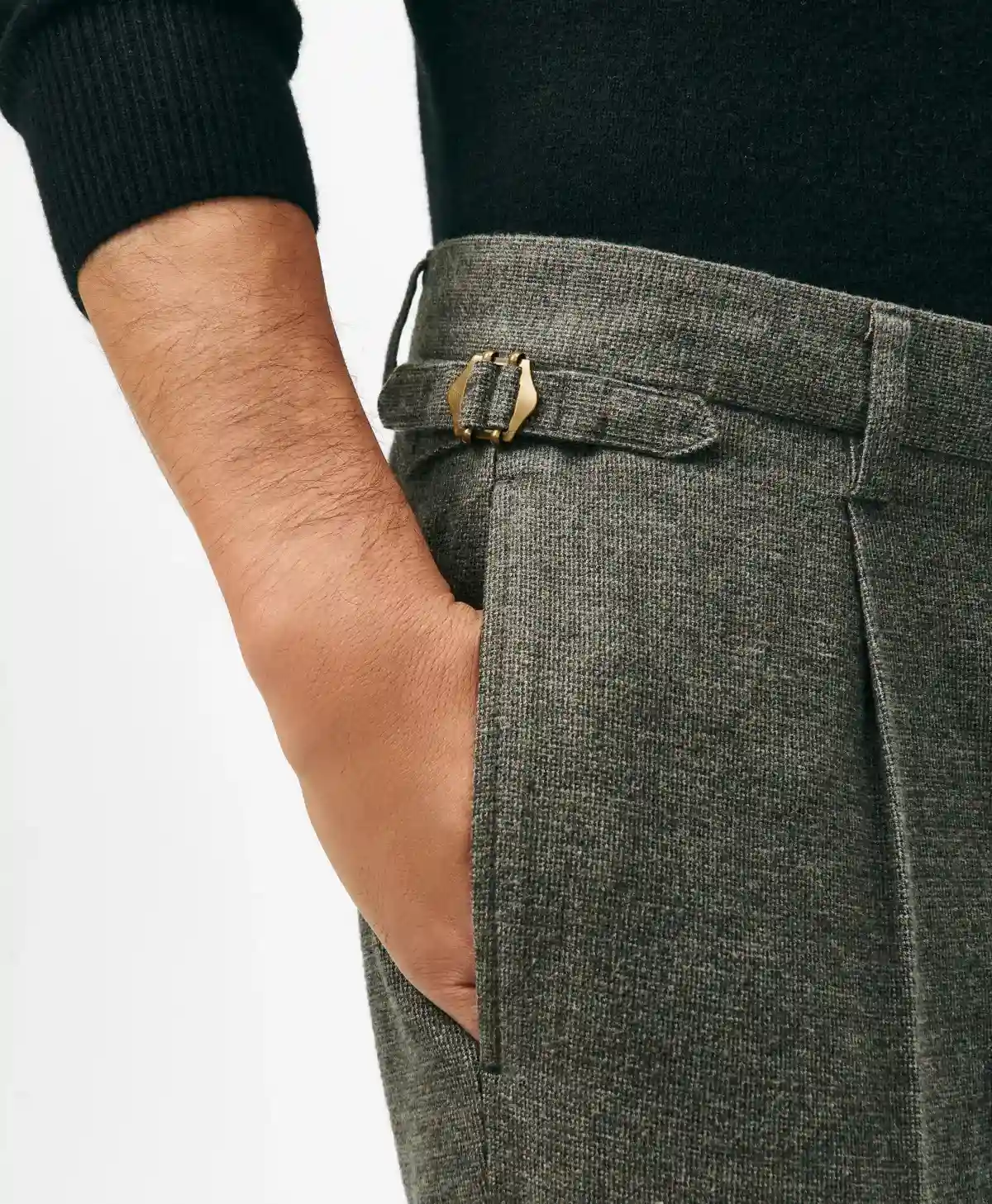 Dressy Side Tab Houndstooth Regular Fit Chinos | Brooks Brothers