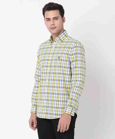 Regular Finish Oxford Polo Button-Down Collar Broad Checks Regular Fit Sport Shirt