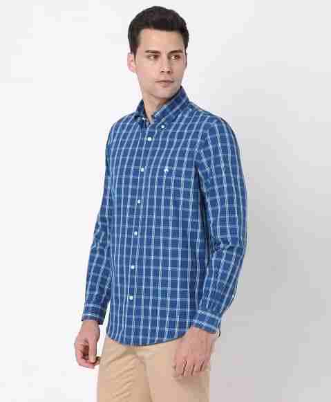 Regular Finish Oxford Polo Button-Down Collar Windowpane Regular Fit Sport Shirt