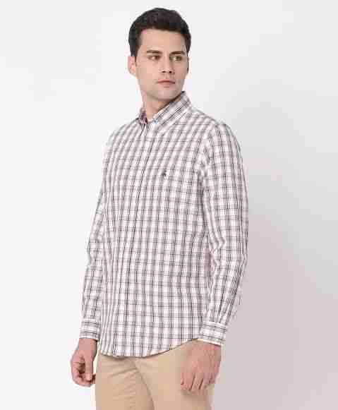 Regular Finish Oxford Polo Button-Down Collar Plaid Regular Fit Sport Shirt