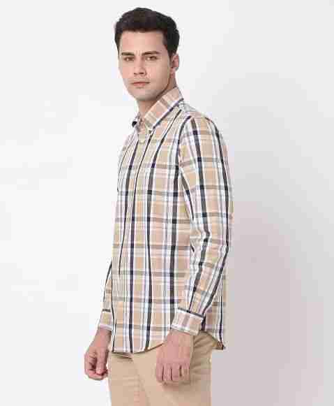 Regular Finish Oxford Polo Button-Down Collar Windowpane Regular Fit Sport Shirt