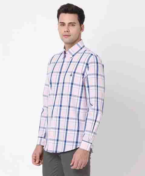 Regular Finish Oxford Polo Button-Down Collar Windowpane Regular Fit Sport Shirt