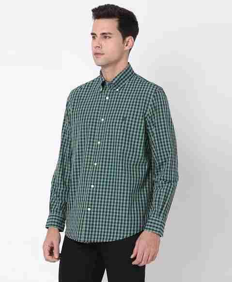 Regular Finish Oxford Polo Button-Down Collar Gingham Regular Fit Sport Shirt