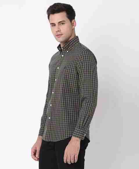 Regular Finish Oxford Polo Button-Down Collar Gingham Regular Fit Sport Shirt