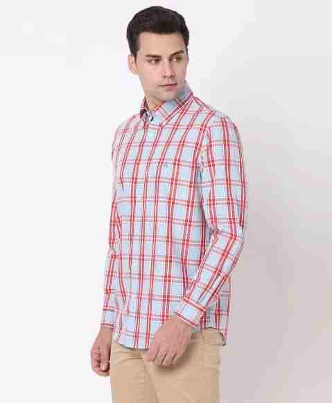 Regular Finish Oxford Polo Button-Down Collar Windowpane Regular Fit Sport Shirt
