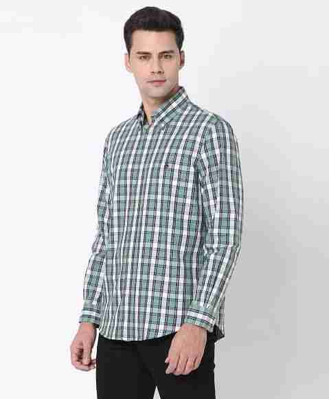 Regular Finish Oxford Polo Button-Down Collar Plaid Regular Fit Sport Shirt