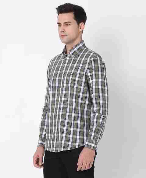 Regular Finish Oxford Polo Button-Down Collar Plaid Regular Fit Sport Shirt