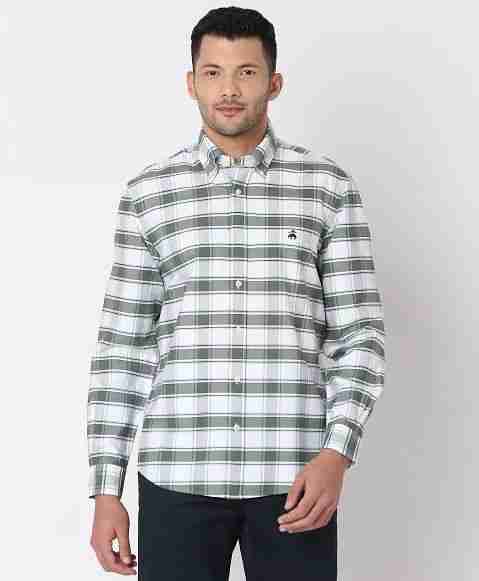 Regular Finish Oxford Polo Button-Down Collar Checked Regular Fit Sport Shirt