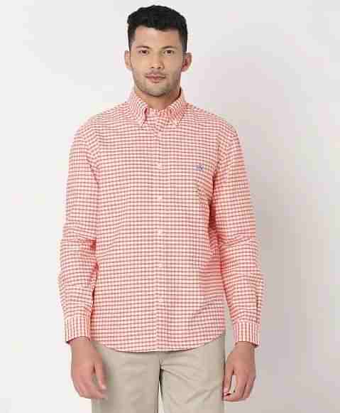 Regular Finish Oxford Polo Button-Down Collar Checked Regular Fit Sport Shirt
