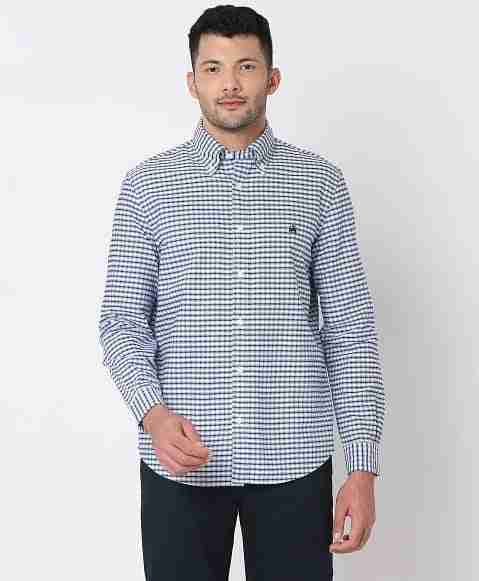 Regular Finish Oxford Polo Button-Down Collar Checked Regular Fit Sport Shirt