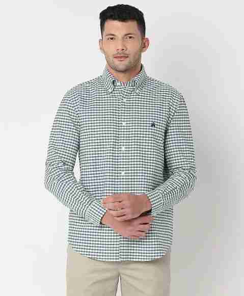 Regular Finish Oxford Polo Button-Down Collar Checked Regular Fit Sport Shirt