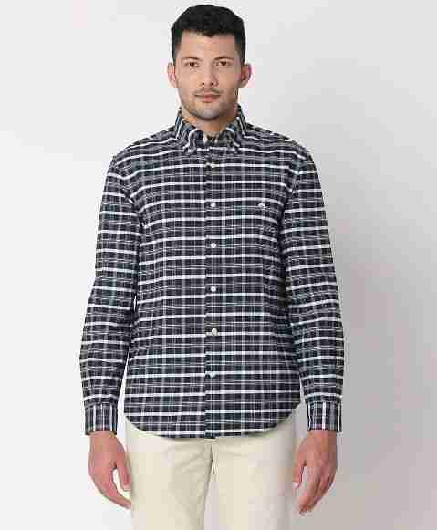 Regular Finish Oxford Polo Button-Down Collar Checked Regular Fit Sport Shirt