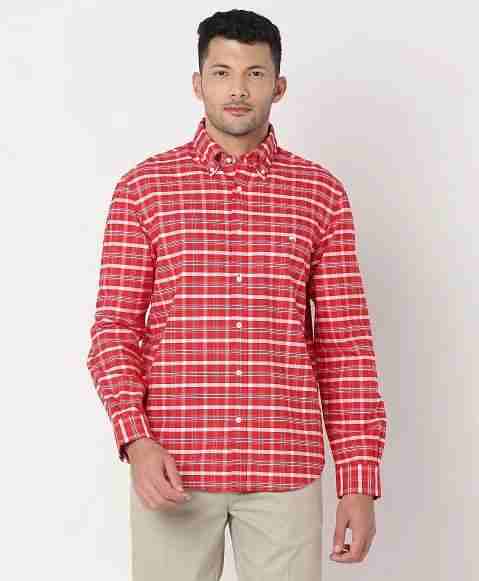 Regular Finish Oxford Polo Button-Down Collar Checked Regular Fit Sport Shirt