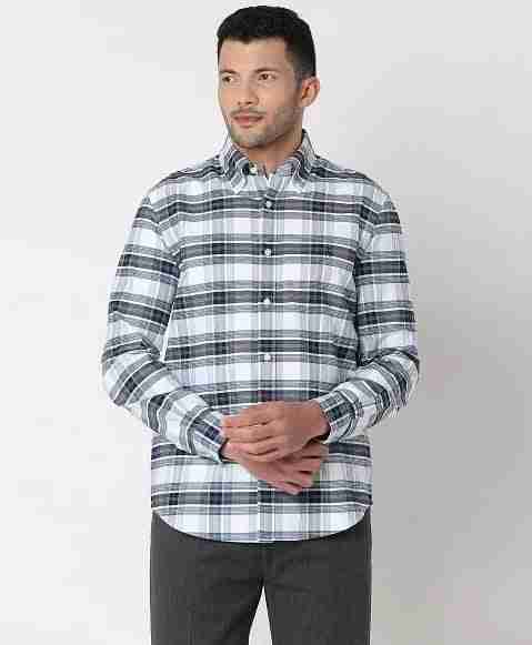 Regular Finish Oxford Polo Button-Down Collar Checked Regular Fit Sport Shirt