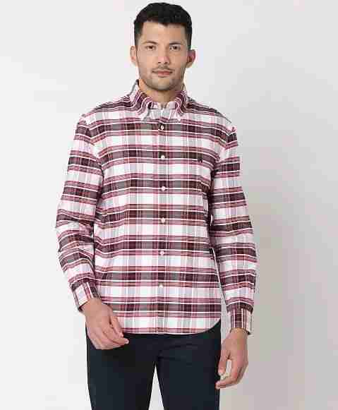 Regular Finish Oxford Polo Button-Down Collar Checked Regular Fit Sport Shirt