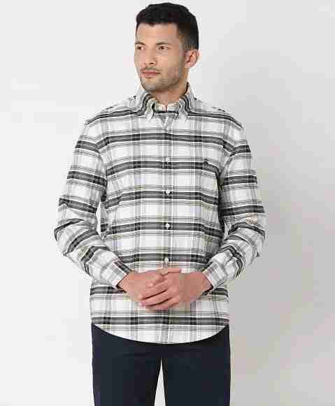 Regular Finish Oxford Polo Button-Down Collar Checked Regular Fit Sport Shirt