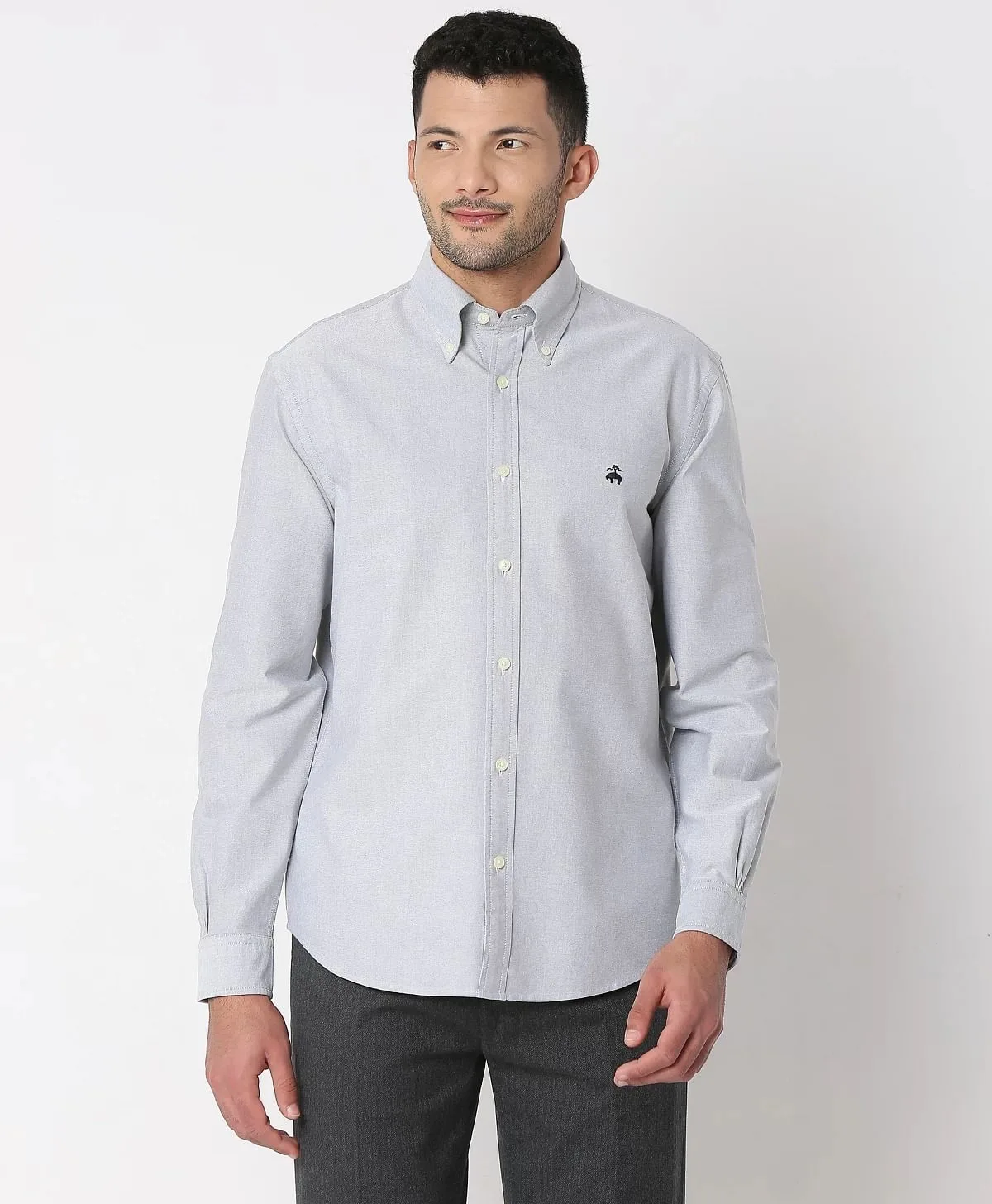 Brooks Brothers | Regular Finish Oxford Polo Button-Down Collar Solid Regular Fit Sport Shirt