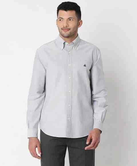 Regular Finish Oxford Polo Button-Down Collar Solid Regular Fit Sport Shirt