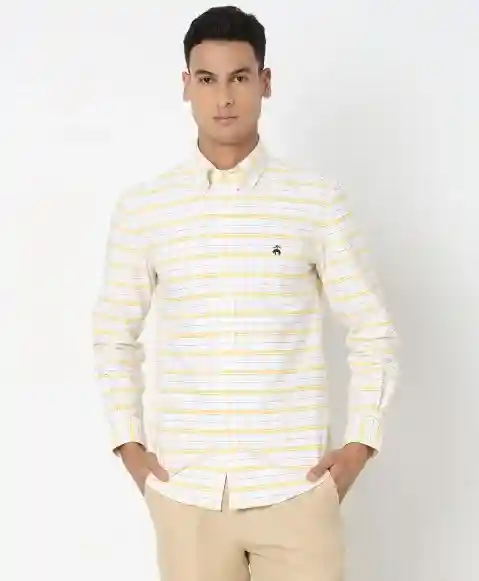 Regular Finish Oxford Polo Button-Down Collar Checked Regular Fit Sport Shirt