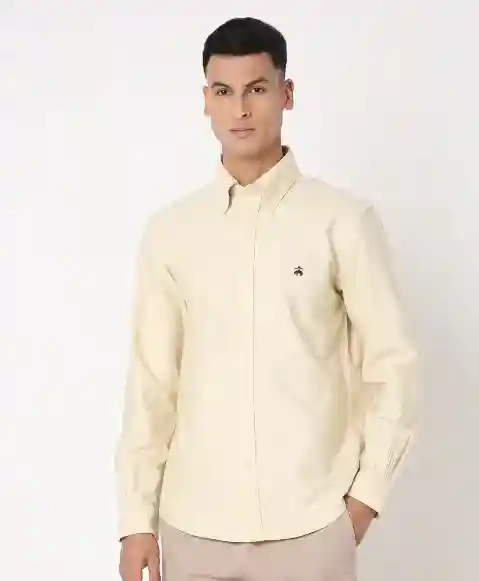 Regular Finish Oxford Polo Button-Down Collar Solid Regular Fit Sport Shirt