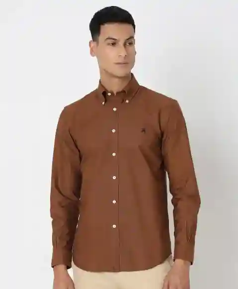 Regular Finish Oxford Polo Button-Down Collar Solid Regular Fit Sport Shirt