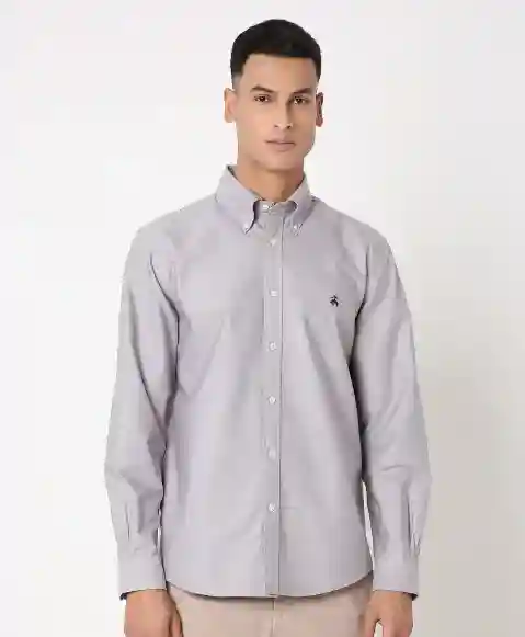 Regular Finish Oxford Polo Button-Down Collar Solid Regular Fit Sport Shirt