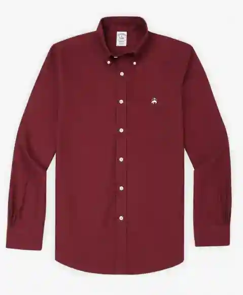Regular Finish Oxford Polo Button-Down Collar Solid Regular Fit Sport Shirt