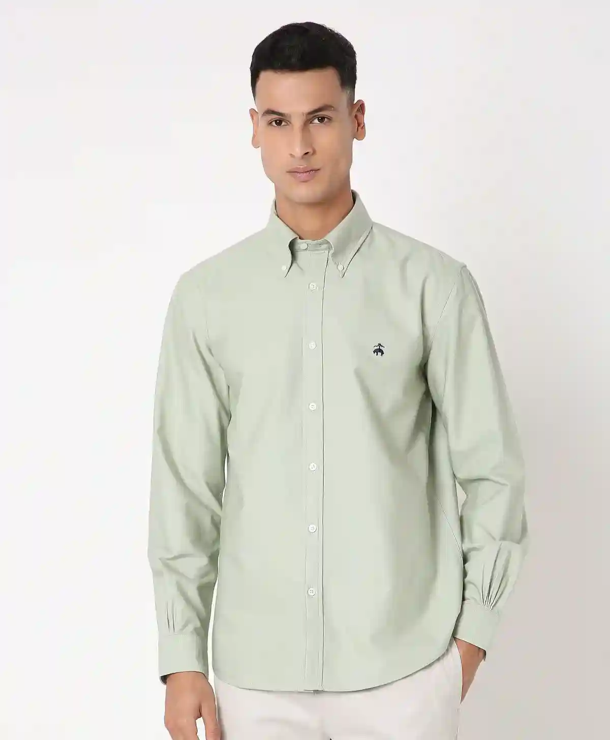 Brooks Brothers | Regular Finish Oxford Polo Button-Down Collar Solid Regular Fit Sport Shirt