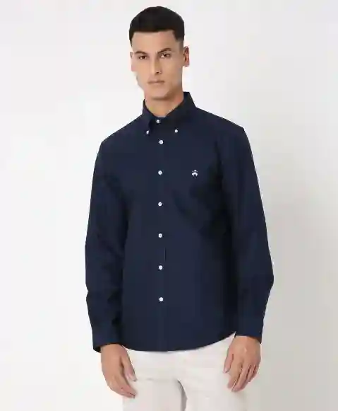 Regular Finish Oxford Polo Button-Down Collar Solid Regular Fit Sport Shirt